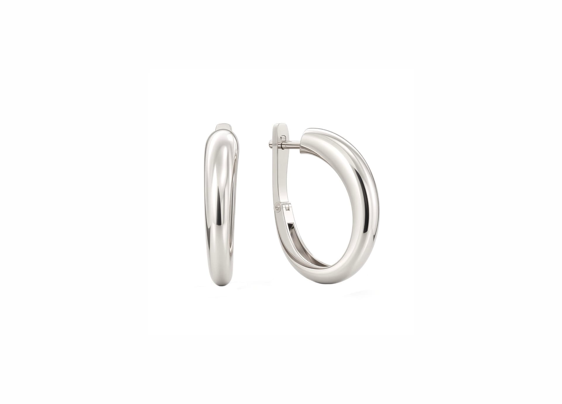 Серьги из серебра 925 без вставки