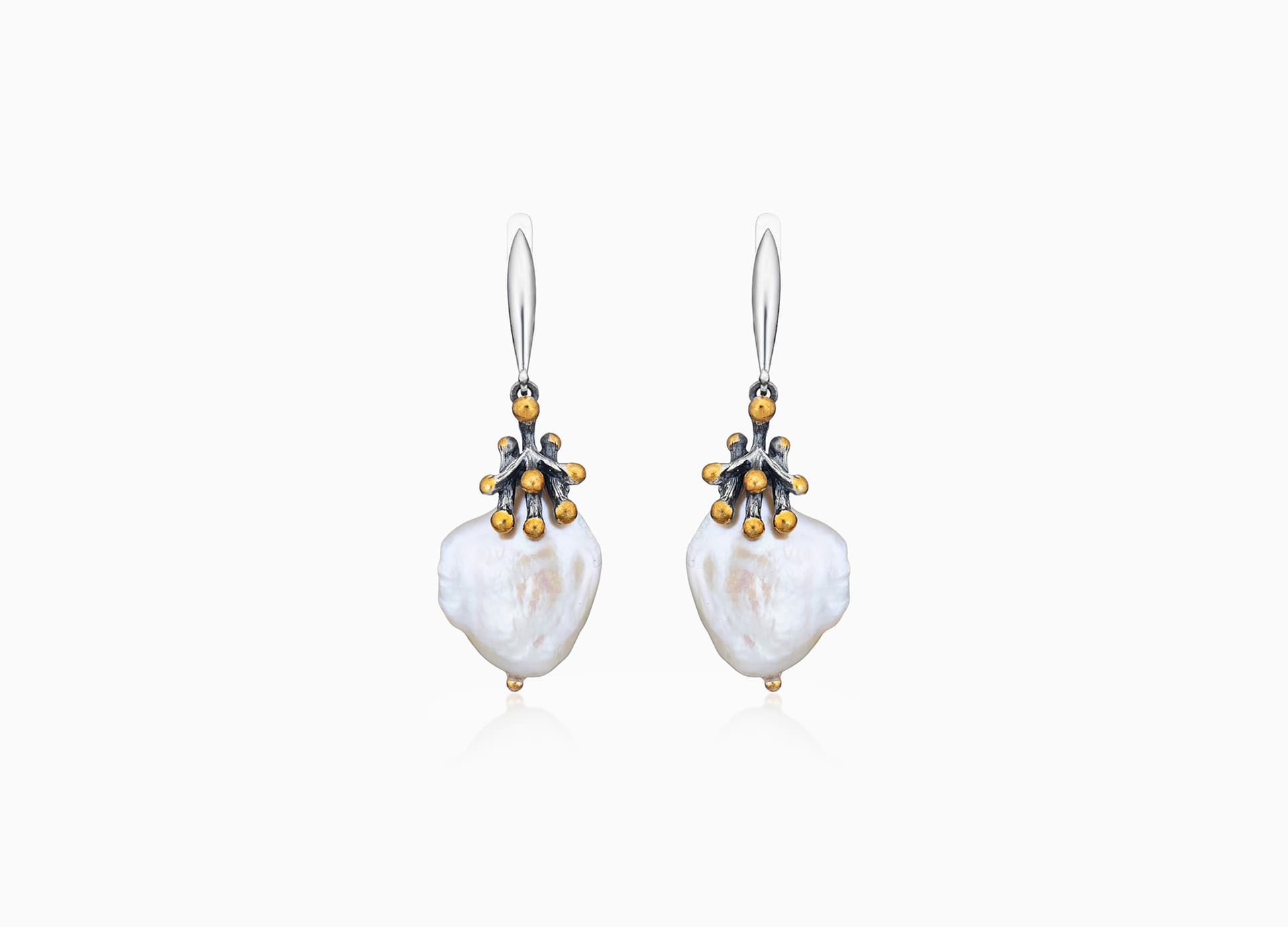 Серьги из серебра 925 с жемчугом