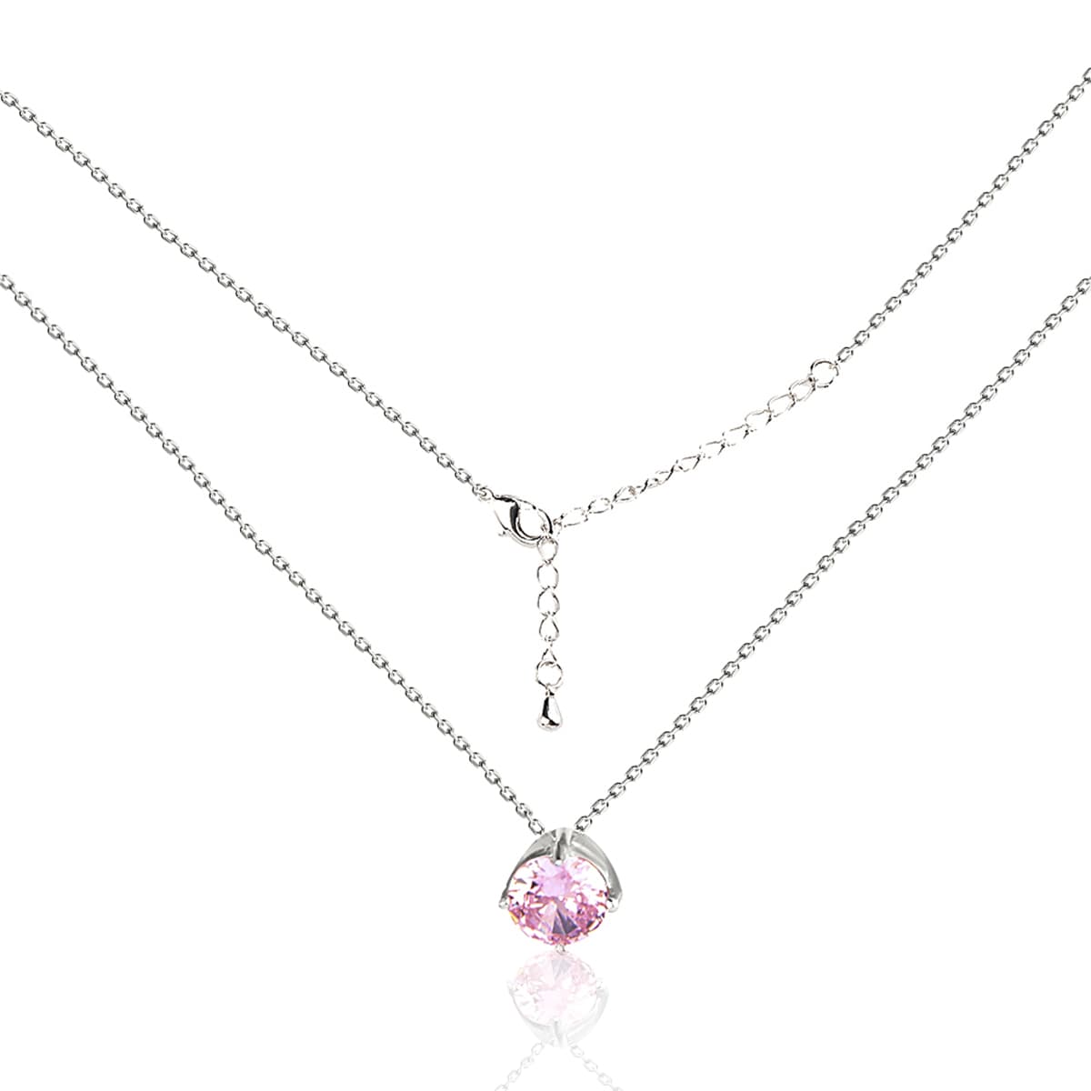 Колье из серебра 925 с кубическим цирконием
