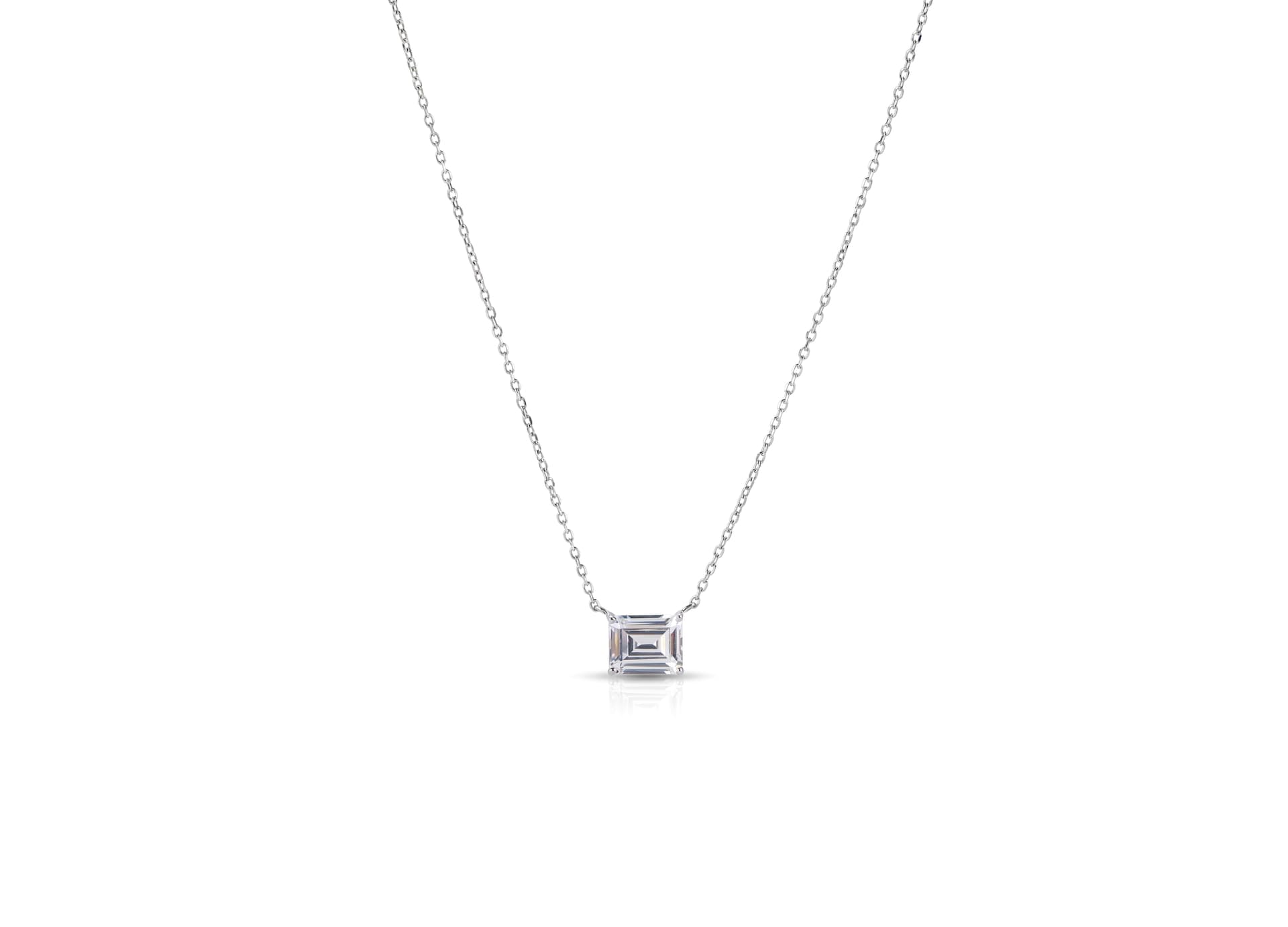 Колье из серебра 925 с кубическим цирконием