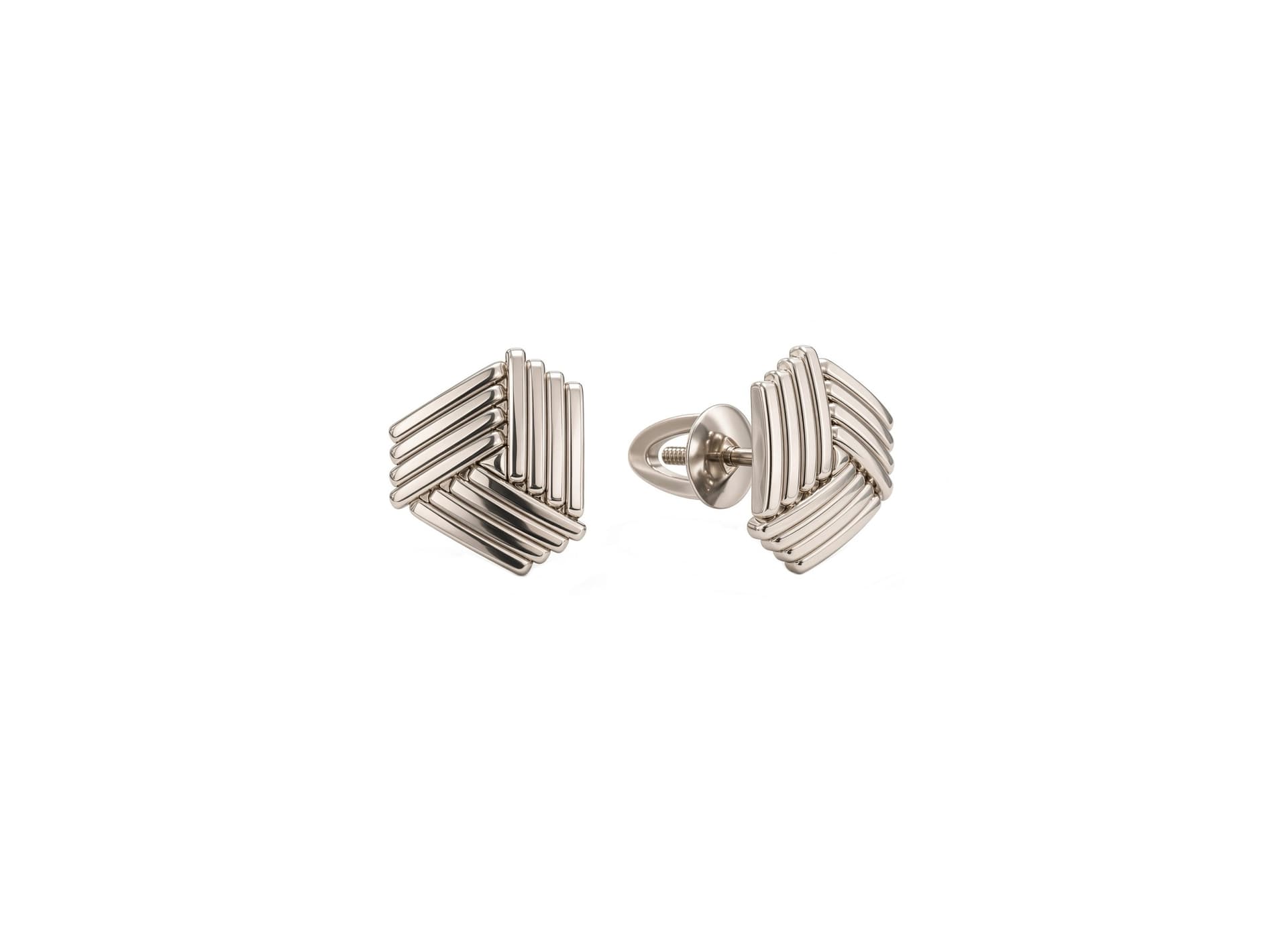 Серьги из серебра 925 без вставки