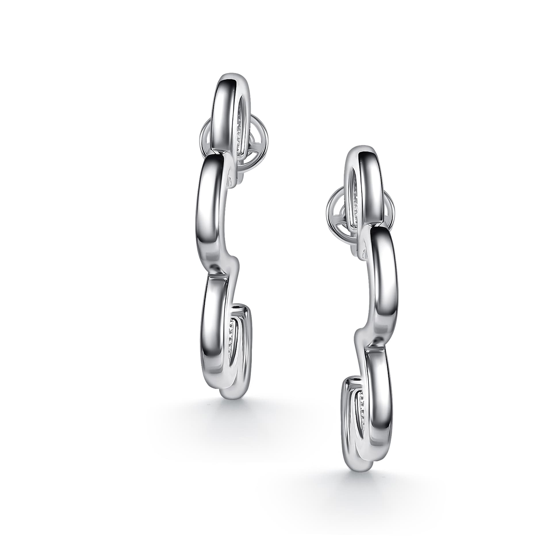 Серьги из серебра 925 без вставки