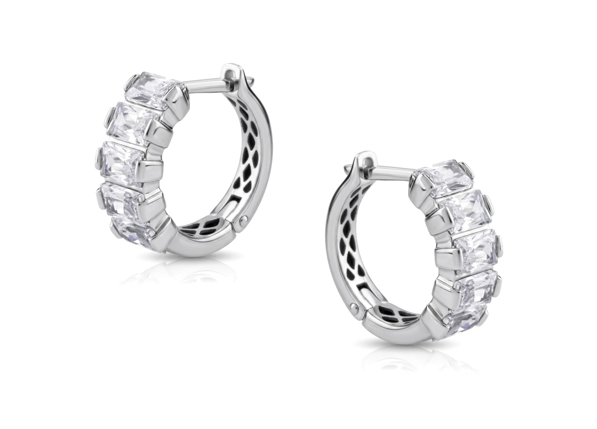 Серьги из золота 585 с фианитами