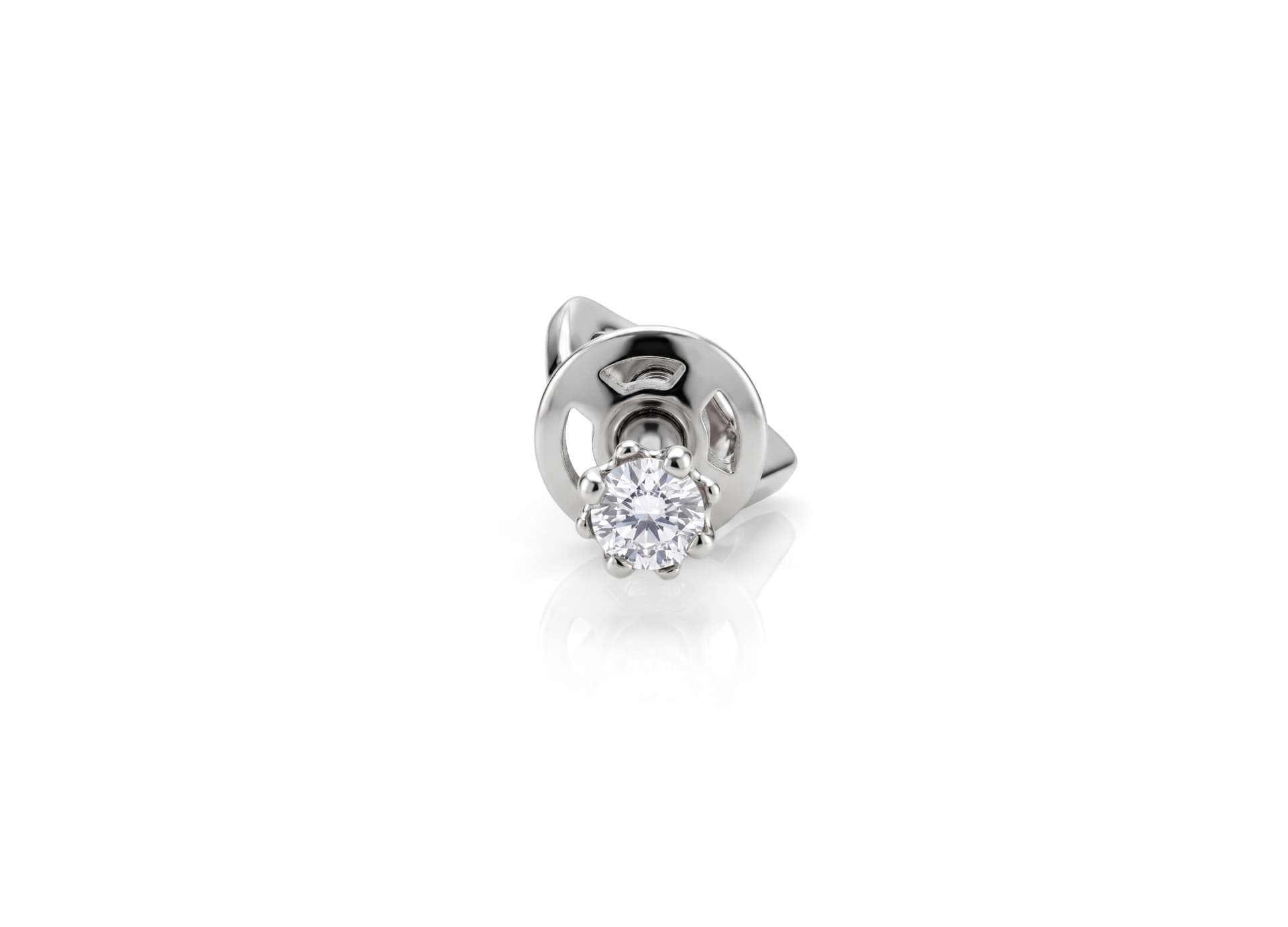 Серьги из золота 585 с  бриллиантом