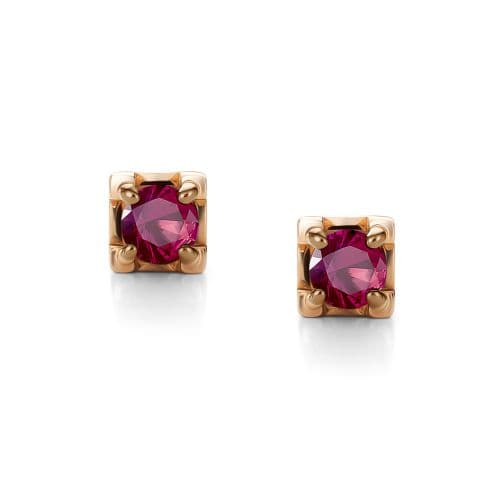 Серьги из золота 585 с рубинами