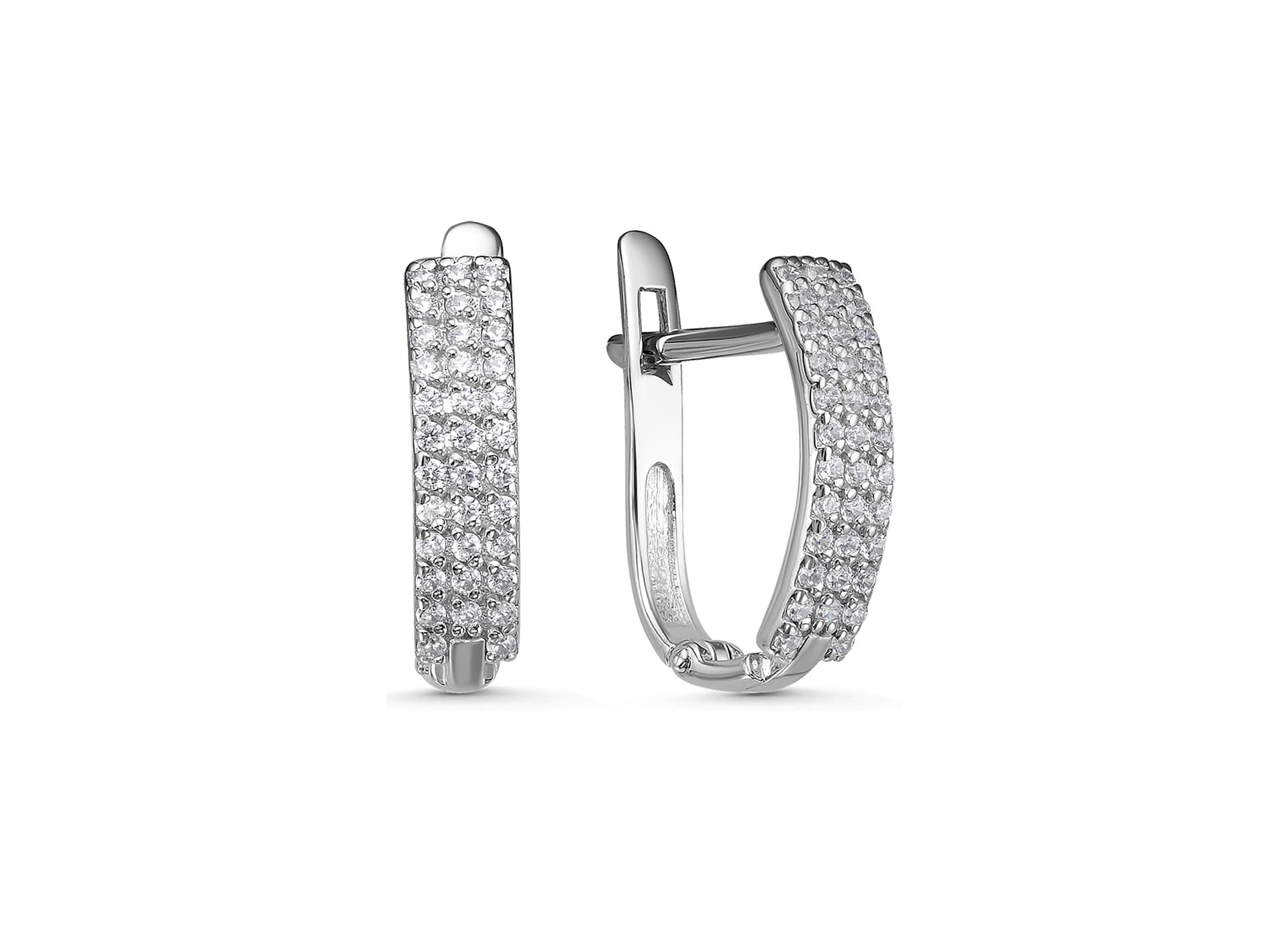 Серьги из серебра 925 с фианит