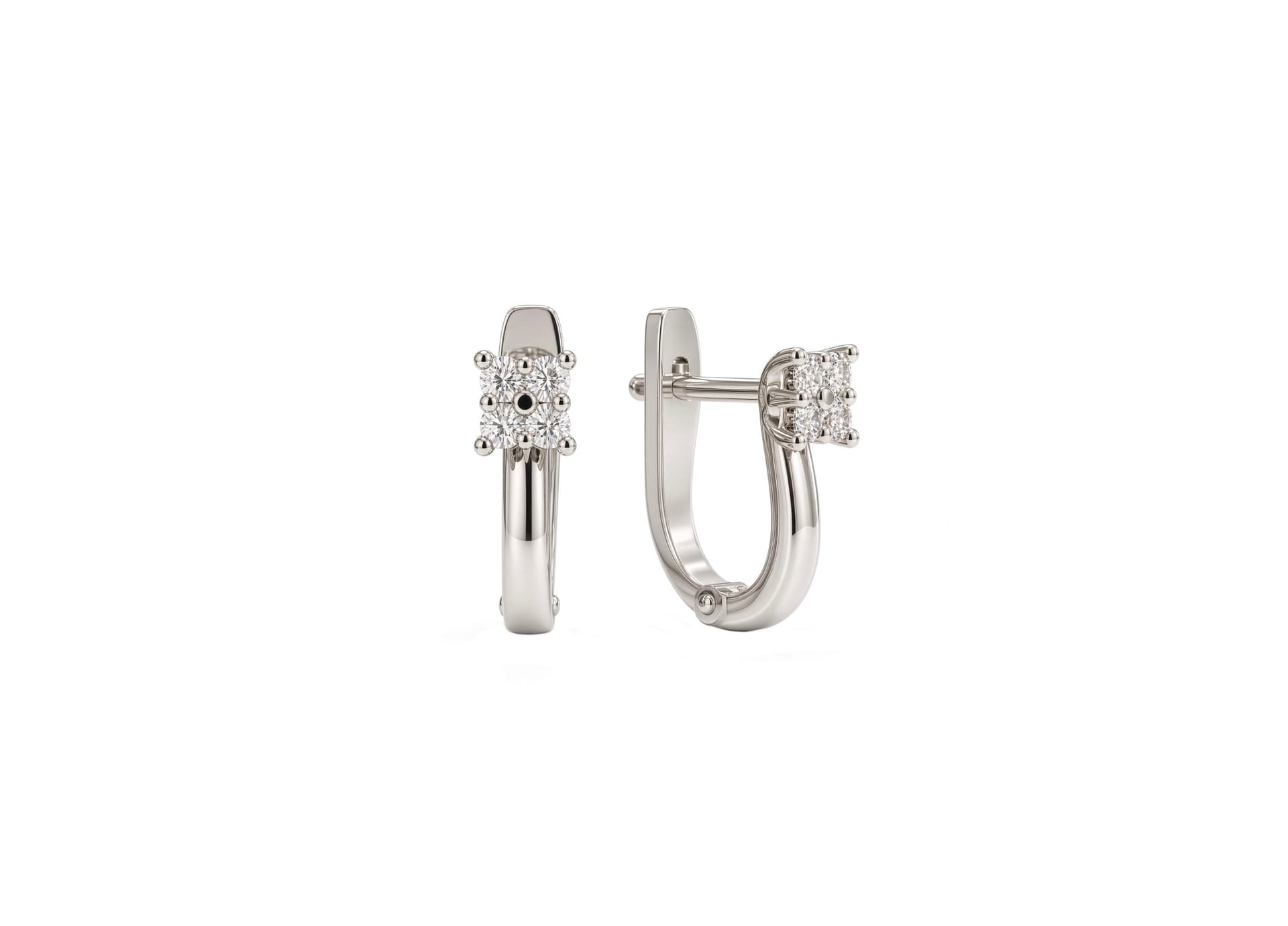 Серьги из серебра 925 с фианитами