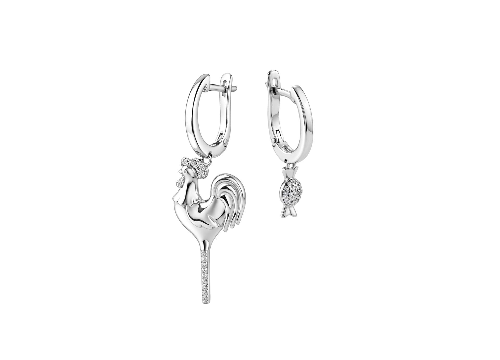 Серьги из серебра 925 с фианитами