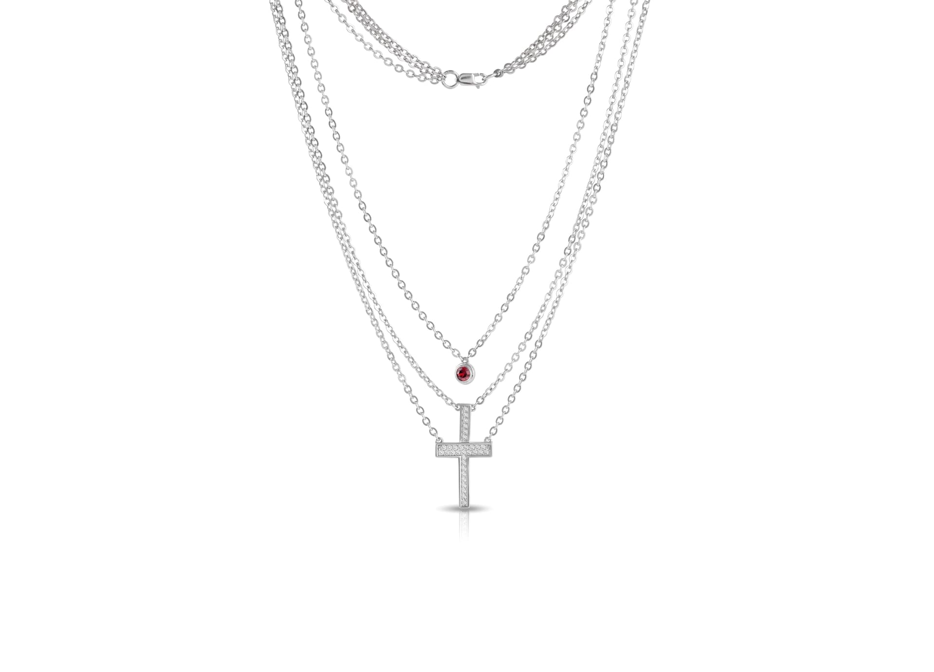 Колье из серебра 925 с фианитами