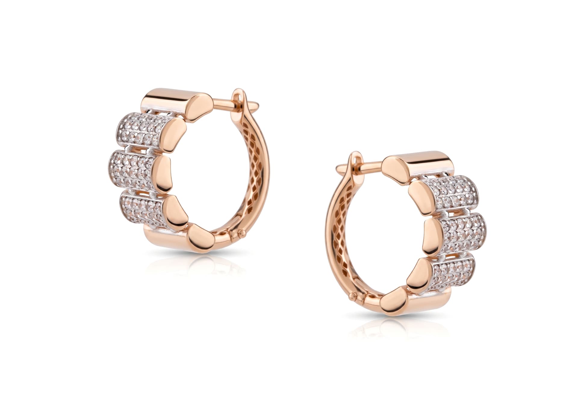 Серьги из золота 585 с фианитами