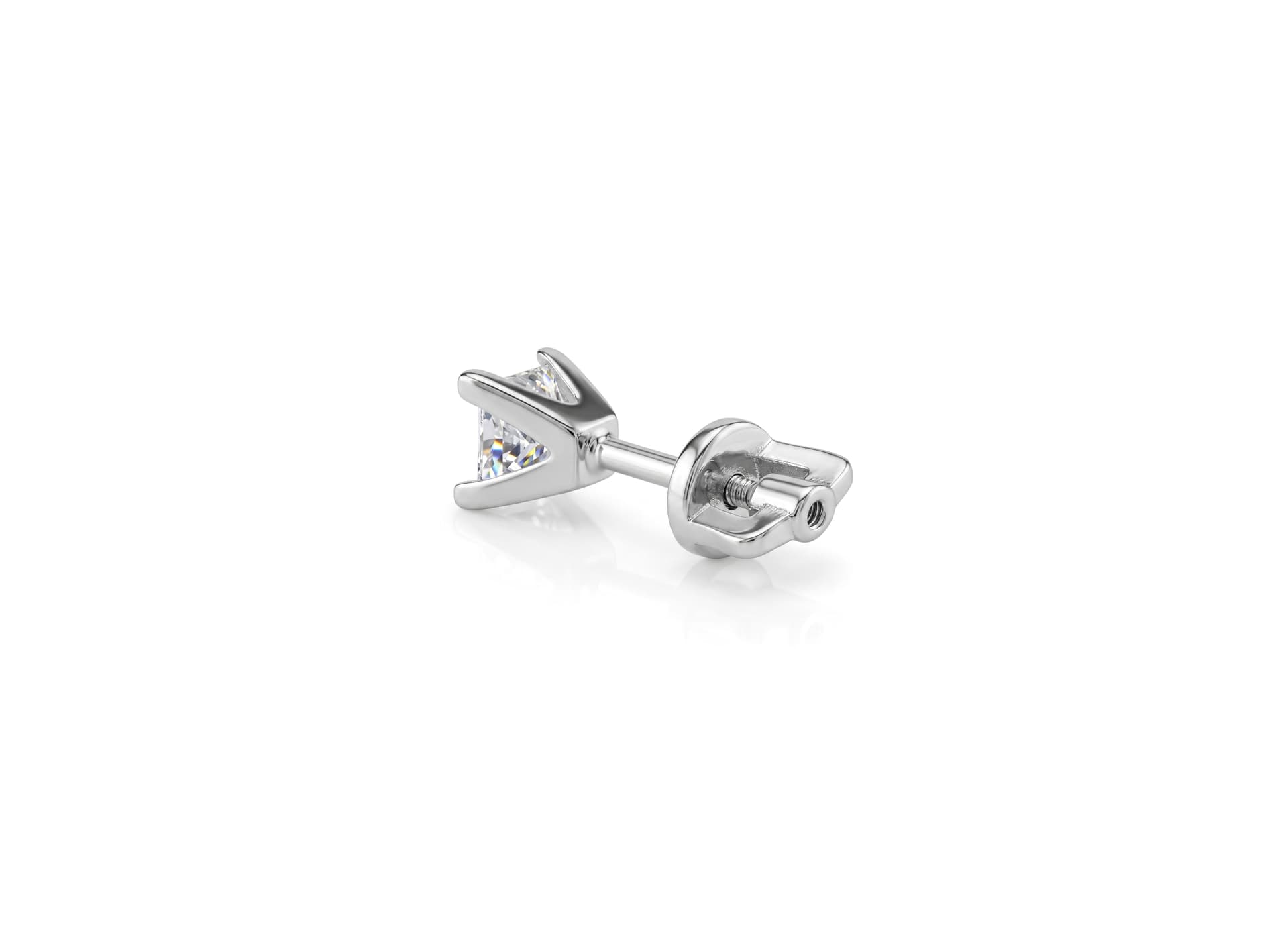Серьги из серебра 925 с выращенными бриллиантами