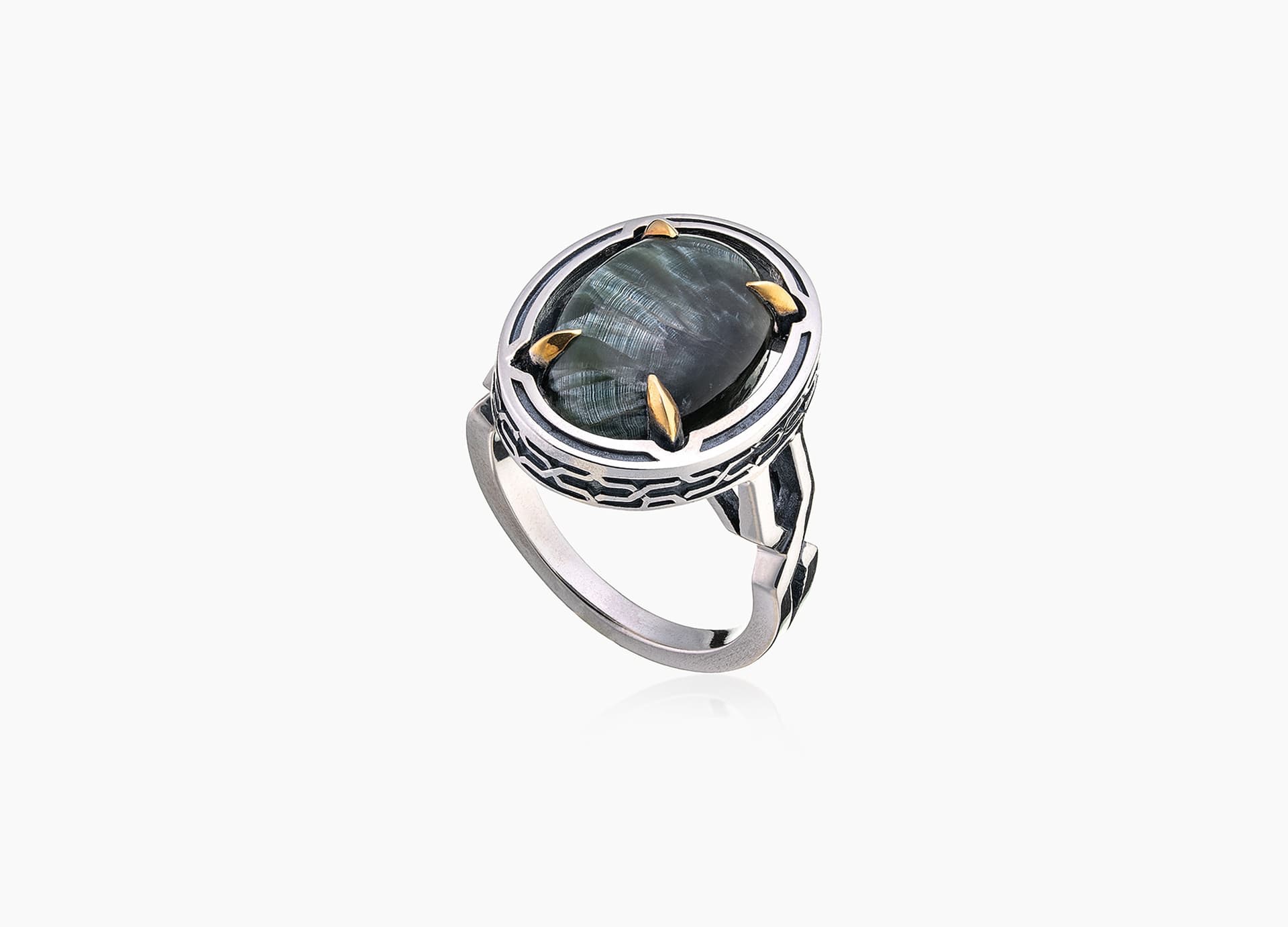 Кольцо из серебра 925 с серафинитами