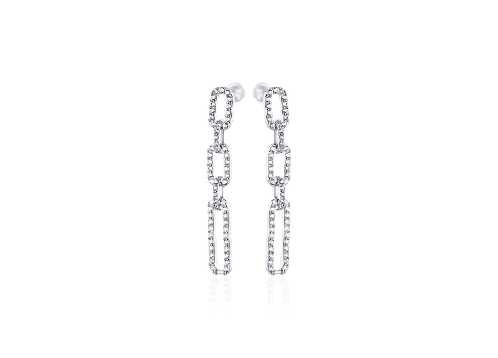 Серьги из серебра 925 с кубическим цирконием