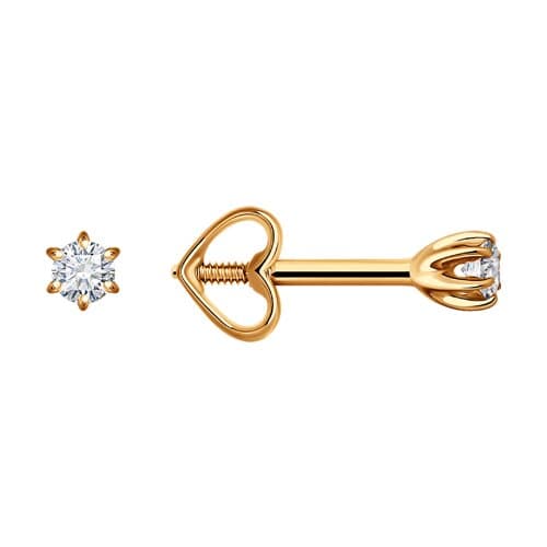 Серьги из Золота 585 с бриллиантами