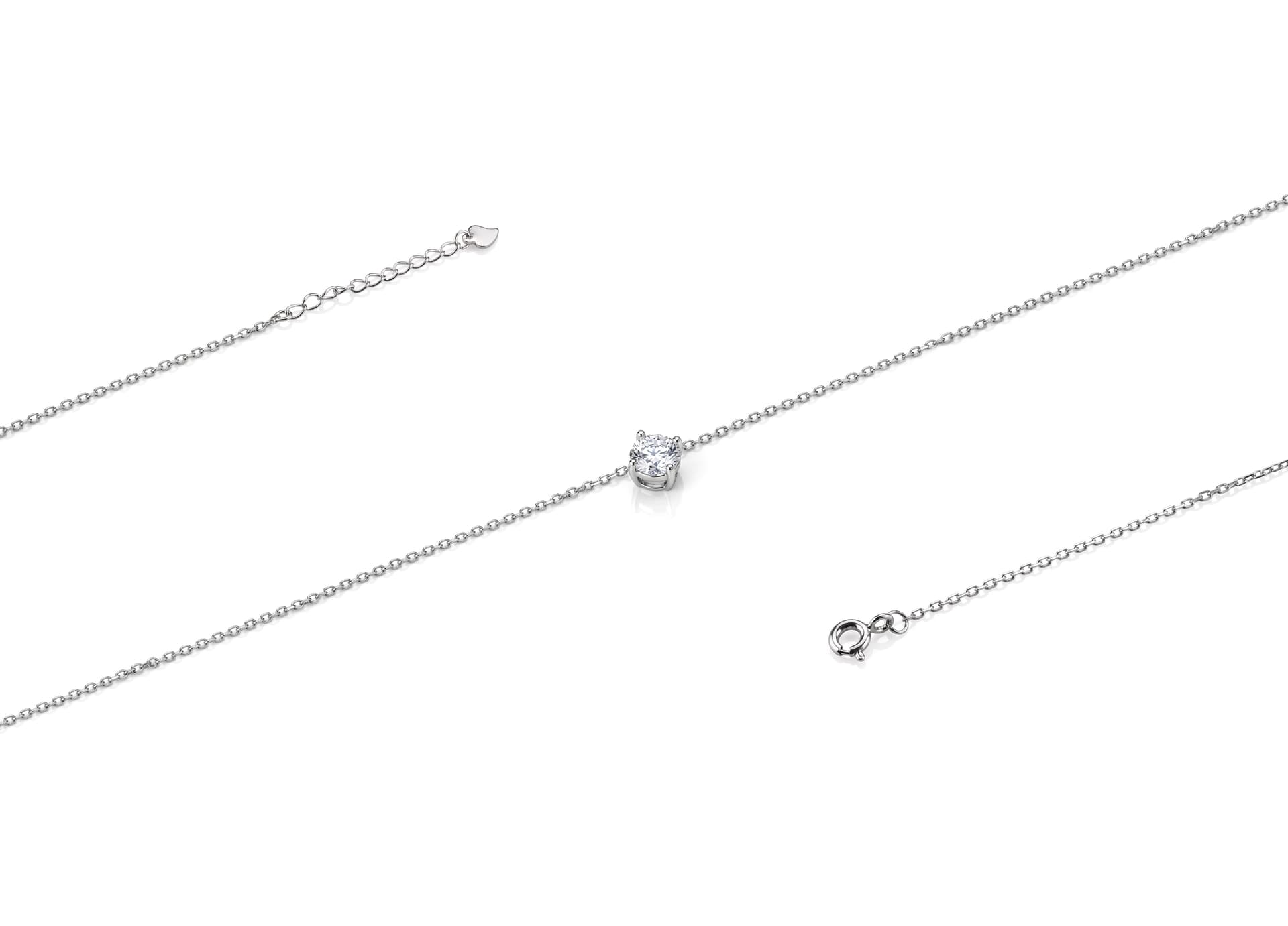 Колье из серебра 925 с кубическим цирконием