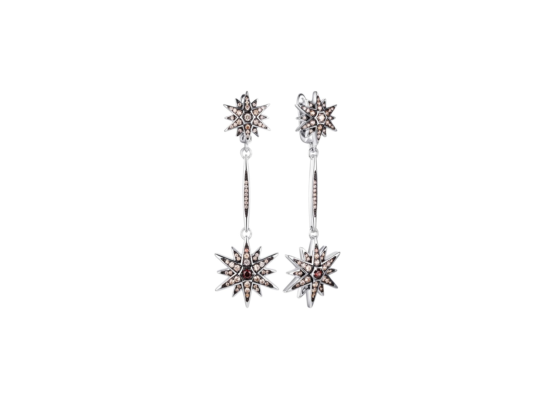 Серьги из серебра 925 с фианитами