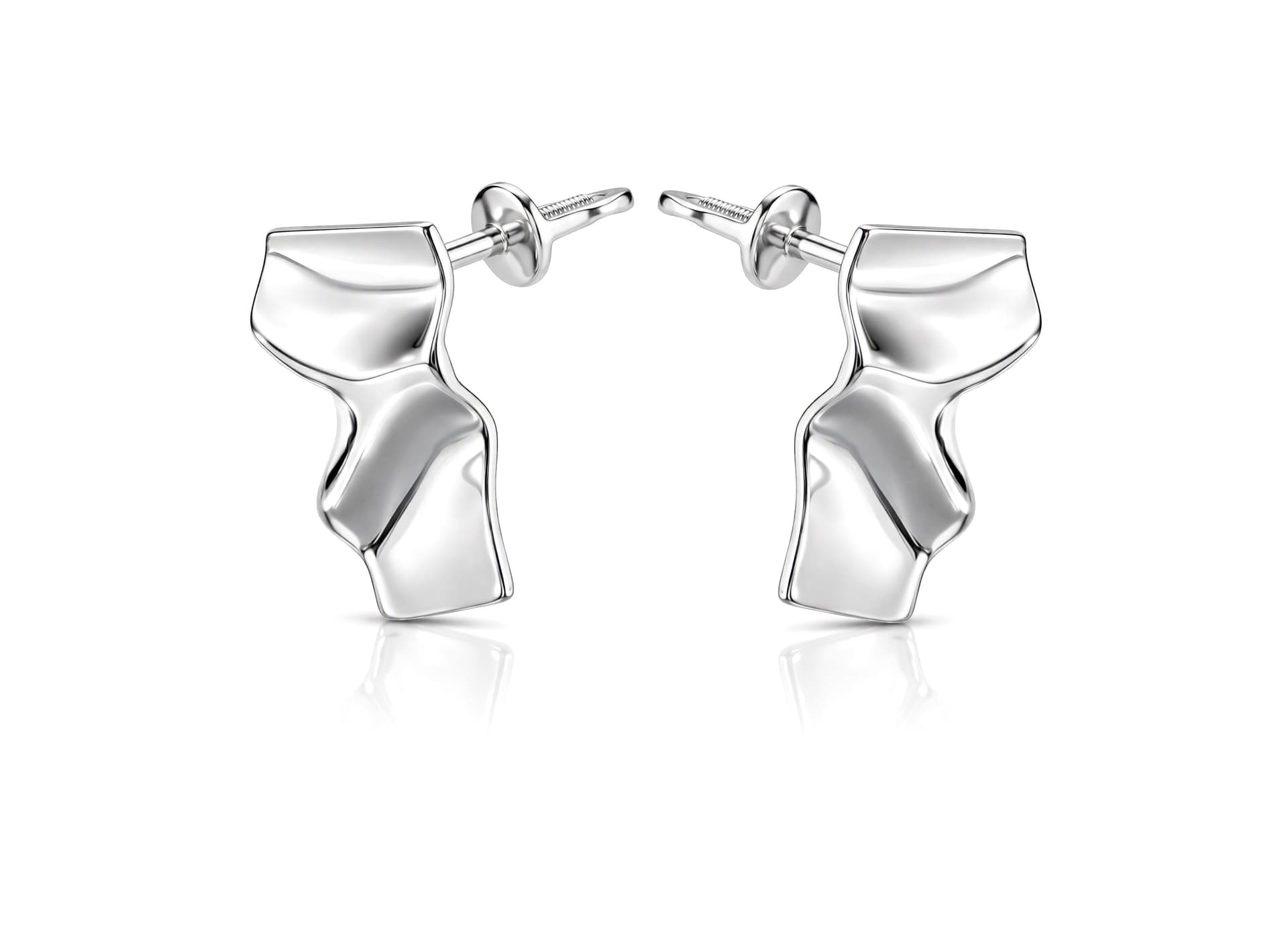 Серьги из серебра 925 без вставки