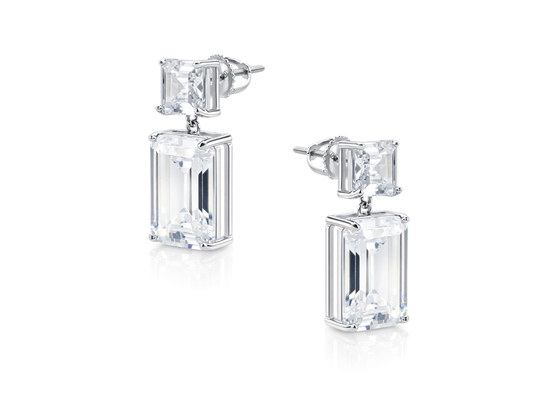Серьги из серебра 925 с кубическим цирконием