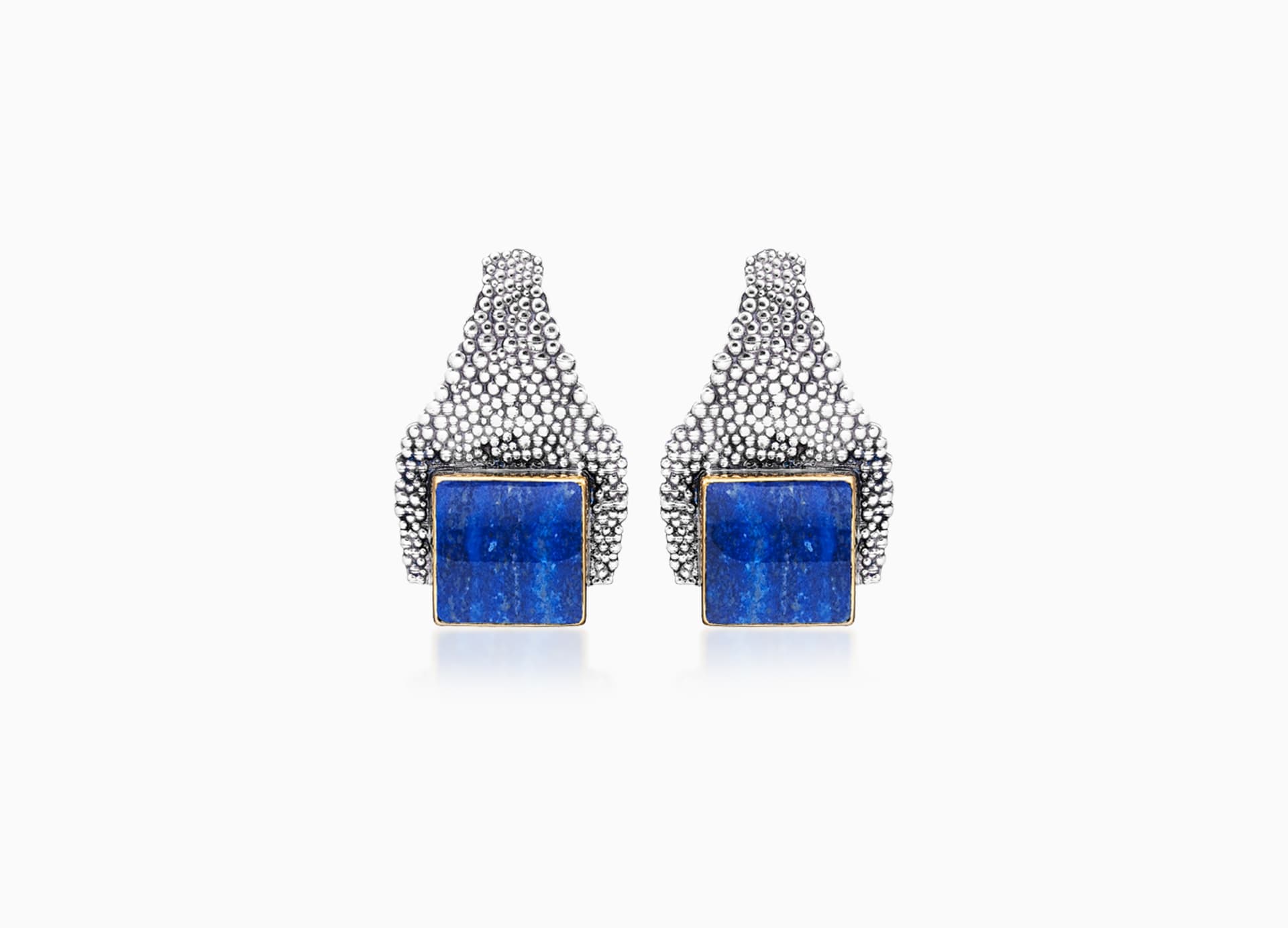 Серьги из серебра 925 с лазуритом