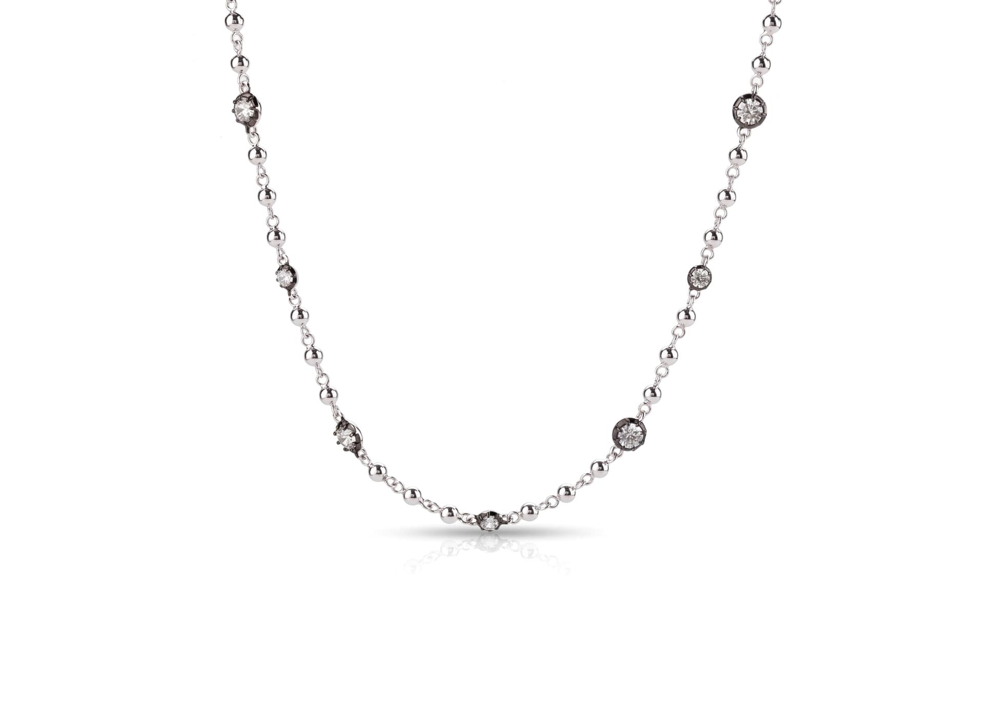Колье из серебра 925 с кубическим цирконием