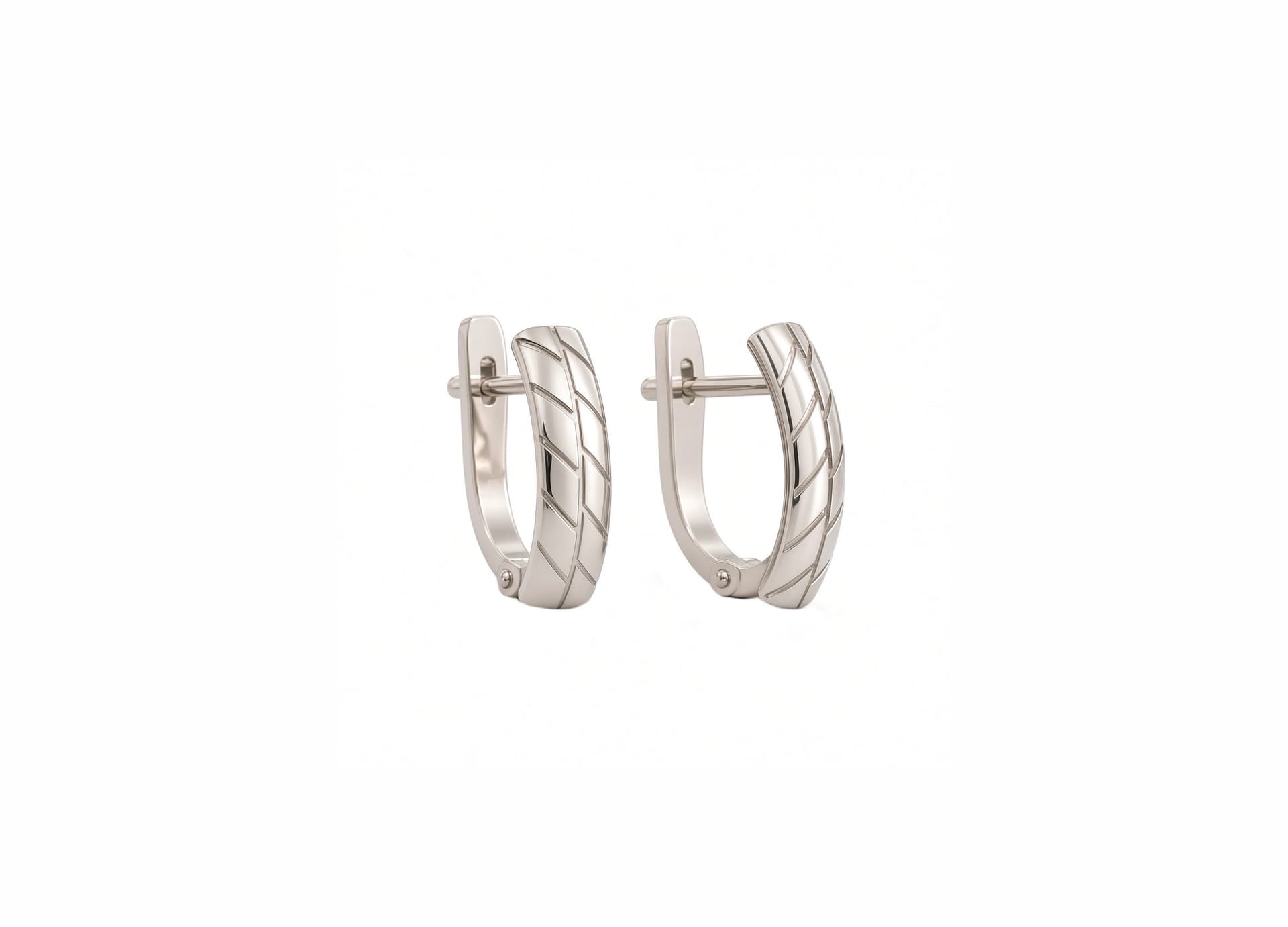 Серьги из серебра 925 без вставки