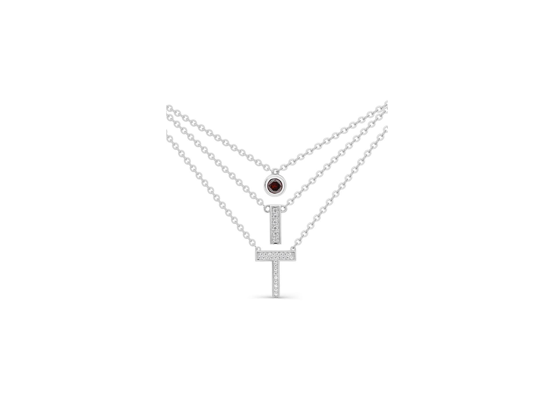 Колье из серебра 925 с фианитами