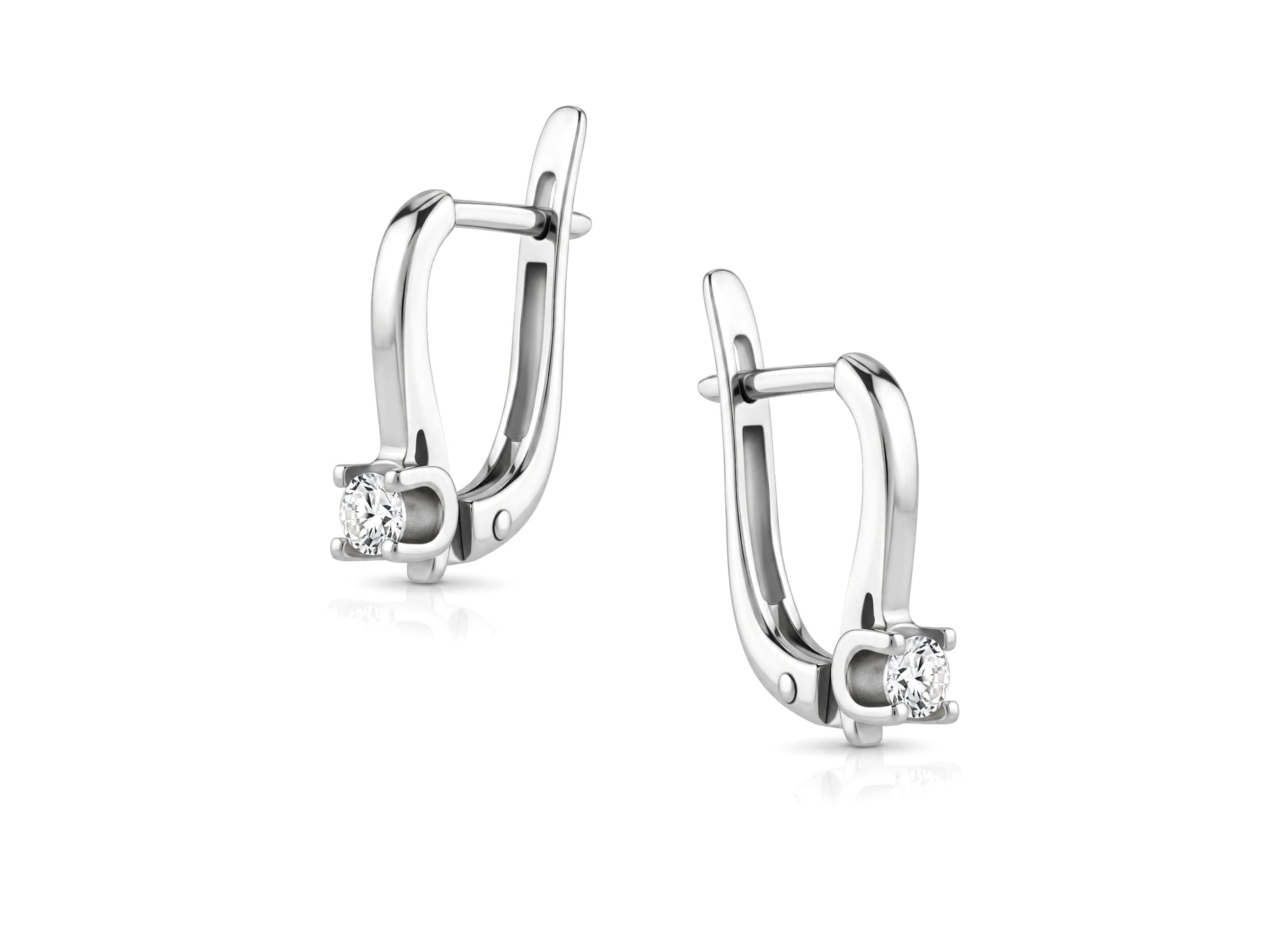 Серьги из серебра 925 с фианитами
