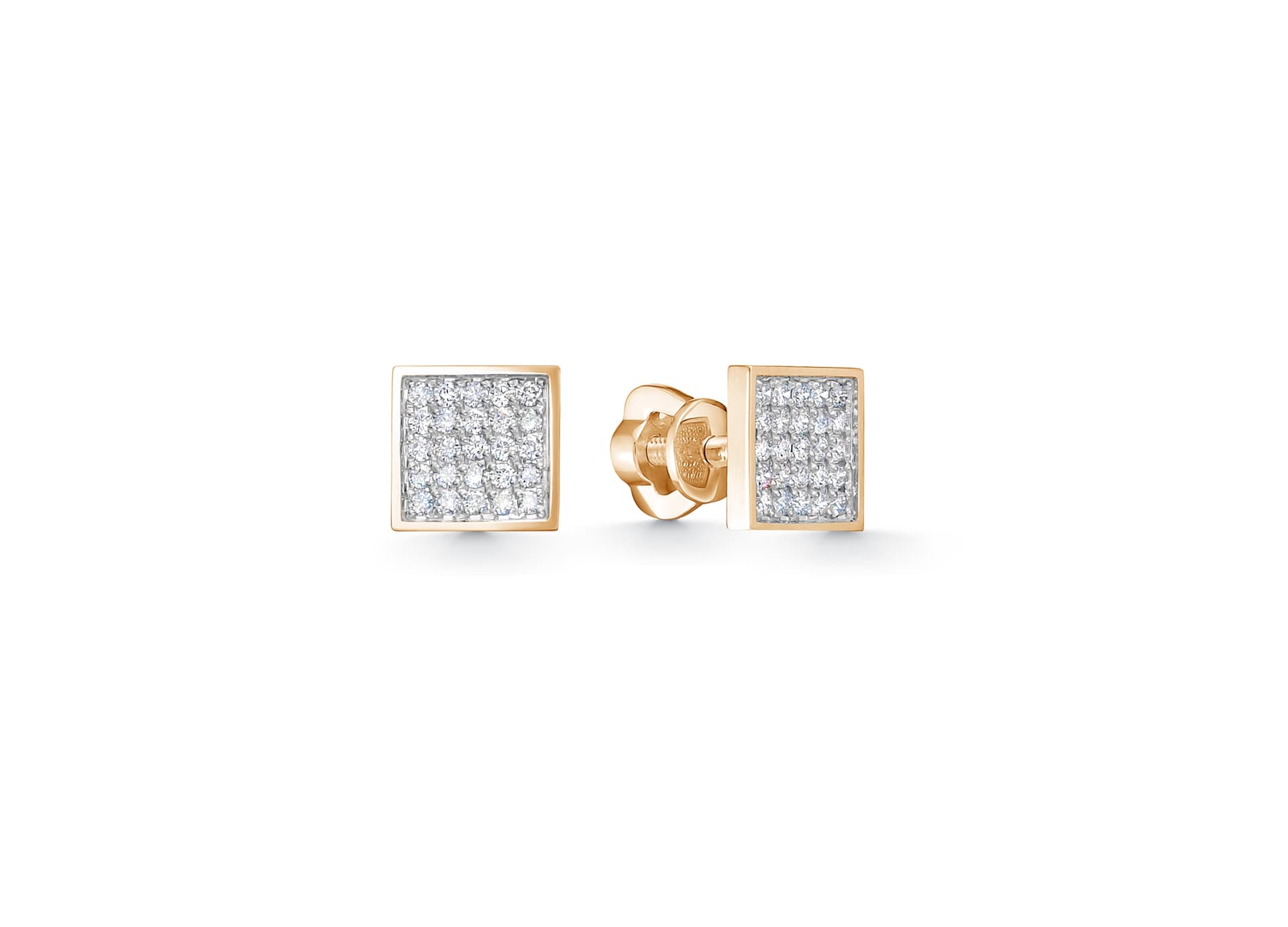 Серьги из золота 585 с бриллиантами