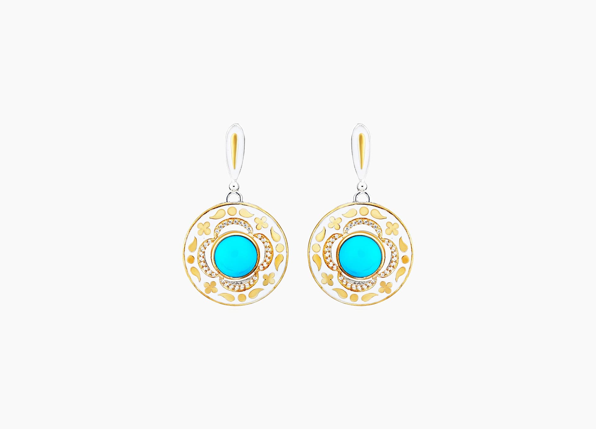 Серьги из серебра 925 с бирюзой