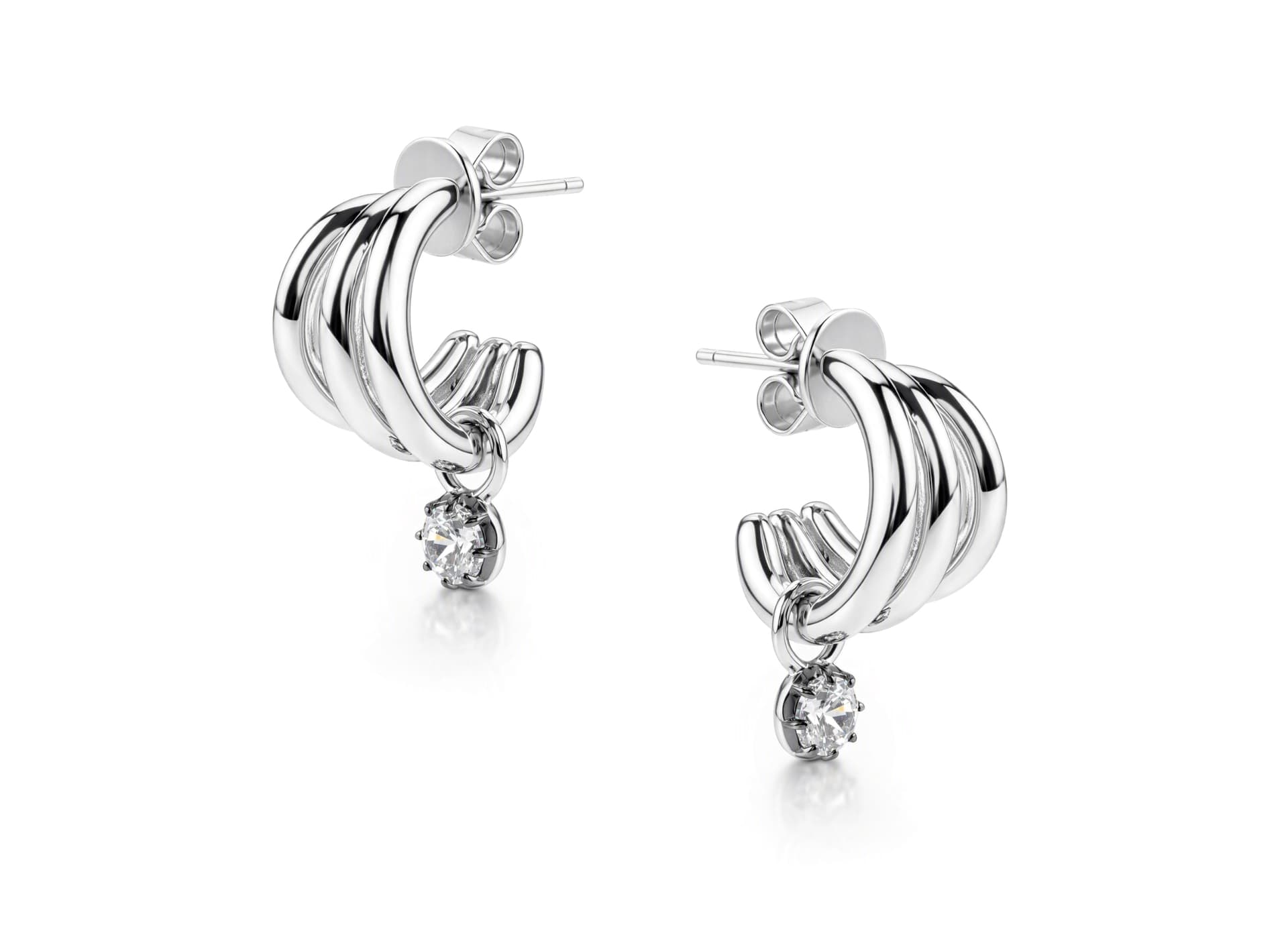 Серьги из серебра 925 с кубическим цирконием