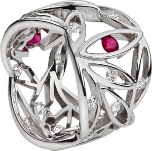 Кольцо из золота 585 с рубинами