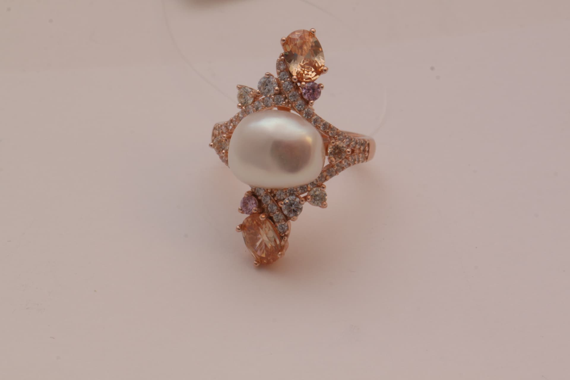 Кольцо из серебра 925 с жемчугом
