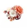 Кольцо из серебра 925 с кораллом синтетическим