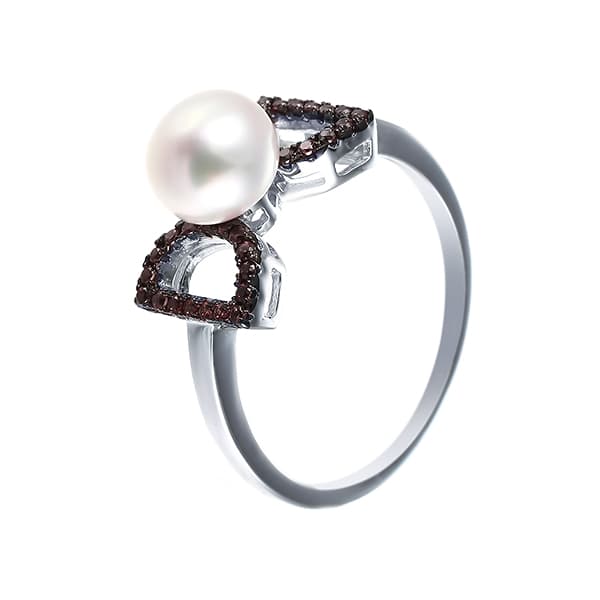 Кольцо из серебра 925 с жемчугом