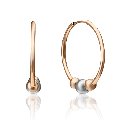 Серьги из золота 585 без вставки