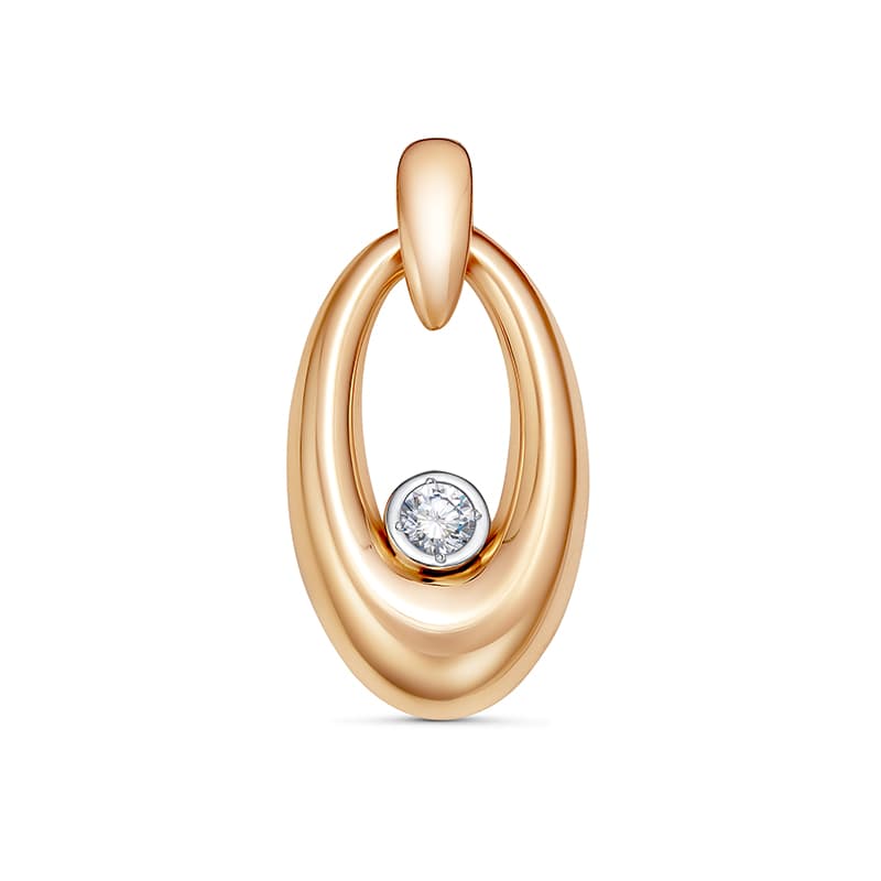 Подвеска из золота 585 с фианитами