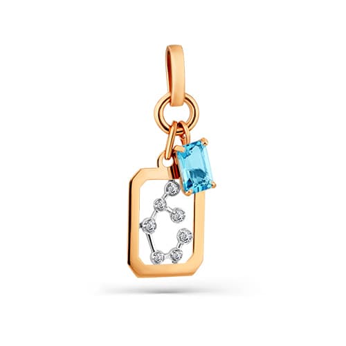 Подвеска из золота 585 с топазами