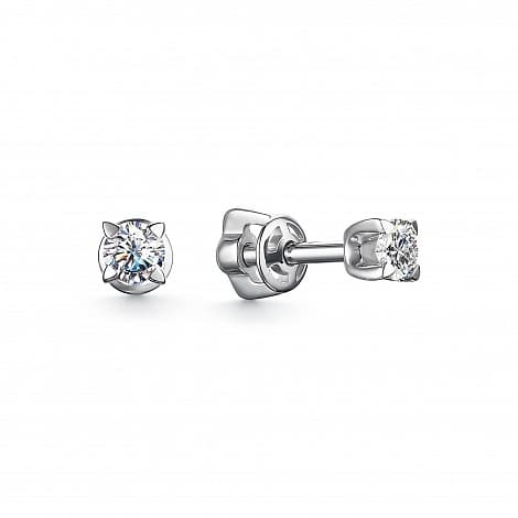 Серьги из золота 585 с бриллиантами
