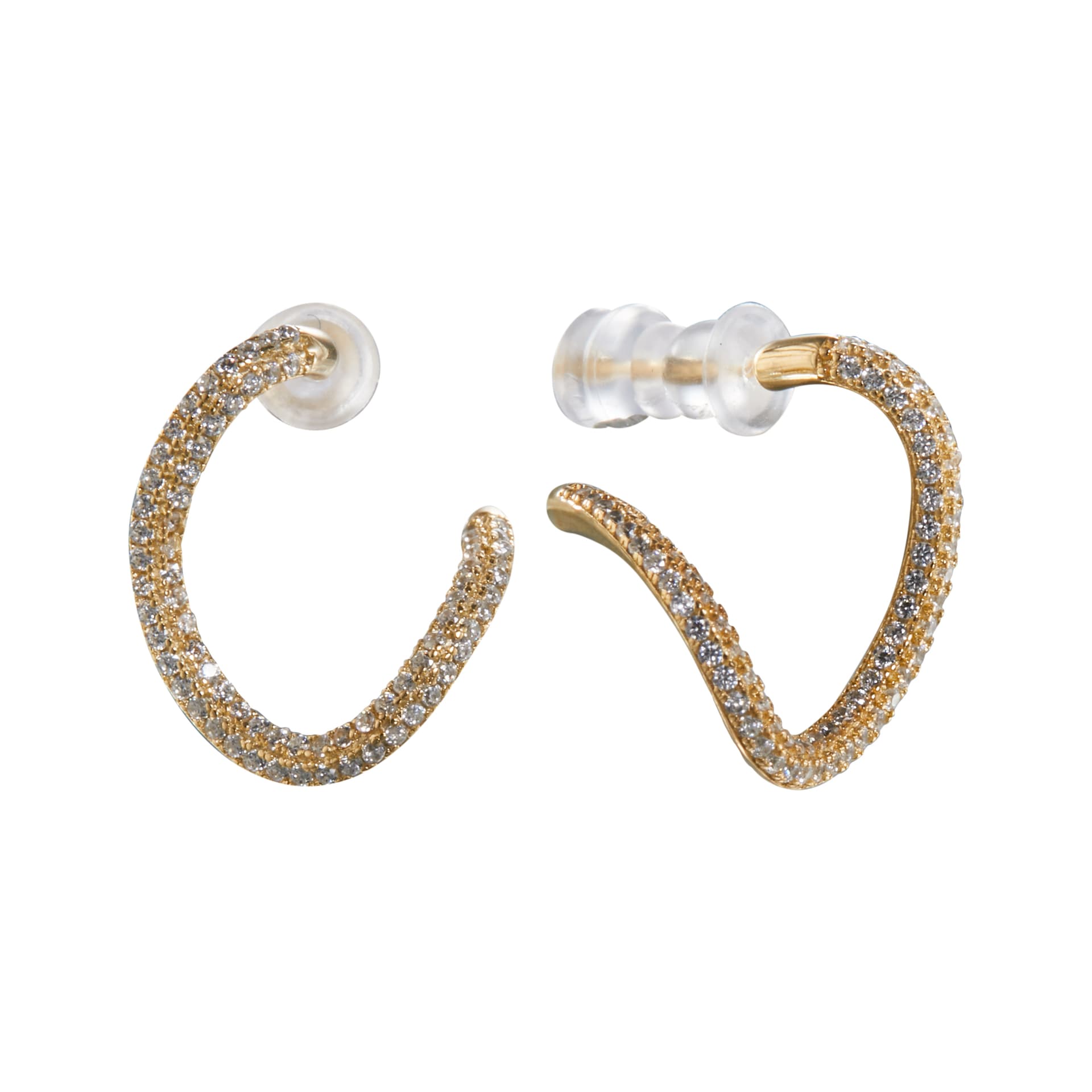 Серьги из серебра 925 с фианитами