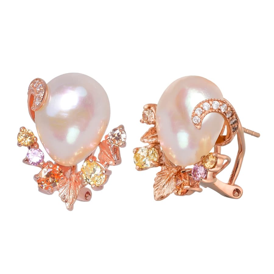 Серьги из серебра 925 с жемчугом