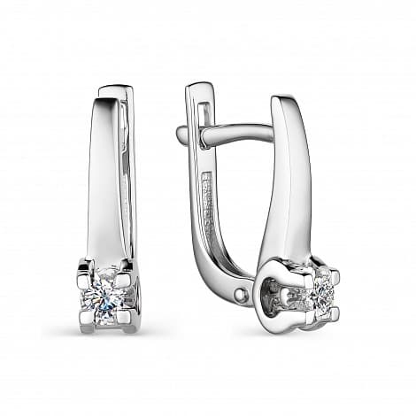 Серьги из золота 585 с бриллиантами