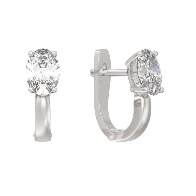 Серьги из серебра 925 с фианит