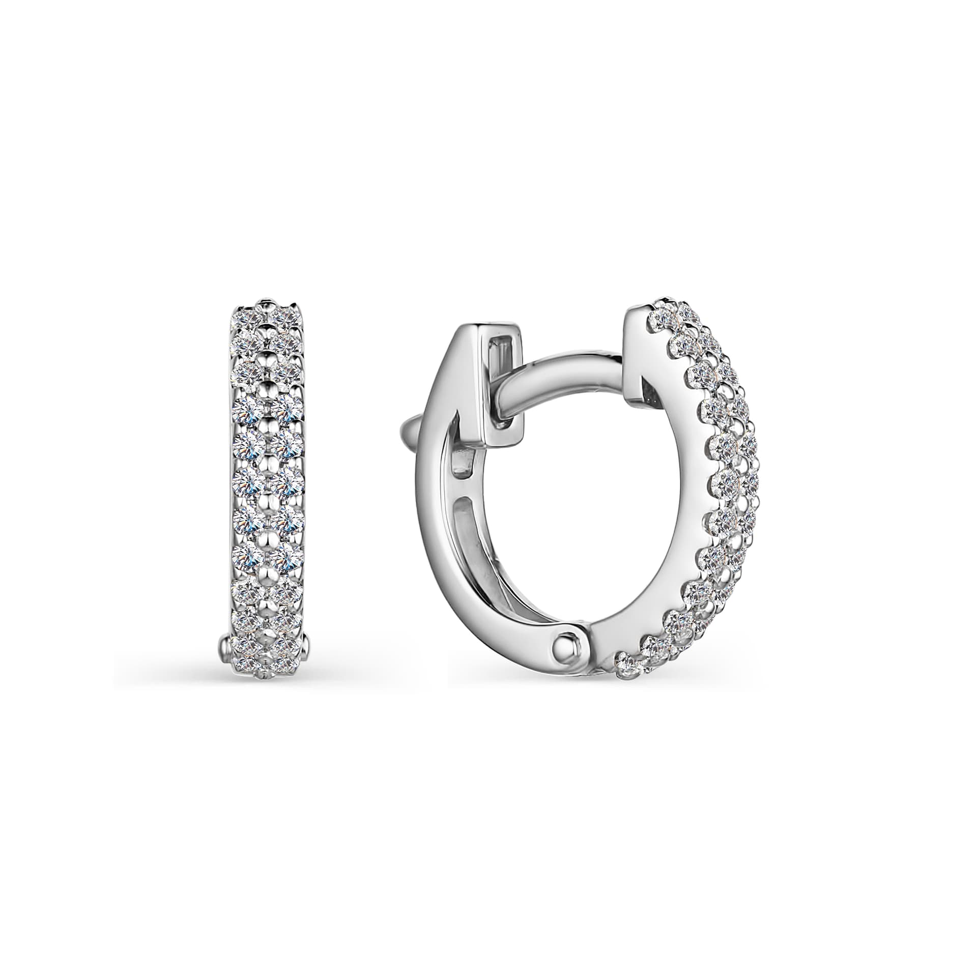 Серьги из золота 585 с бриллиантами