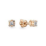 Серьги из золота 585 с бриллиантом