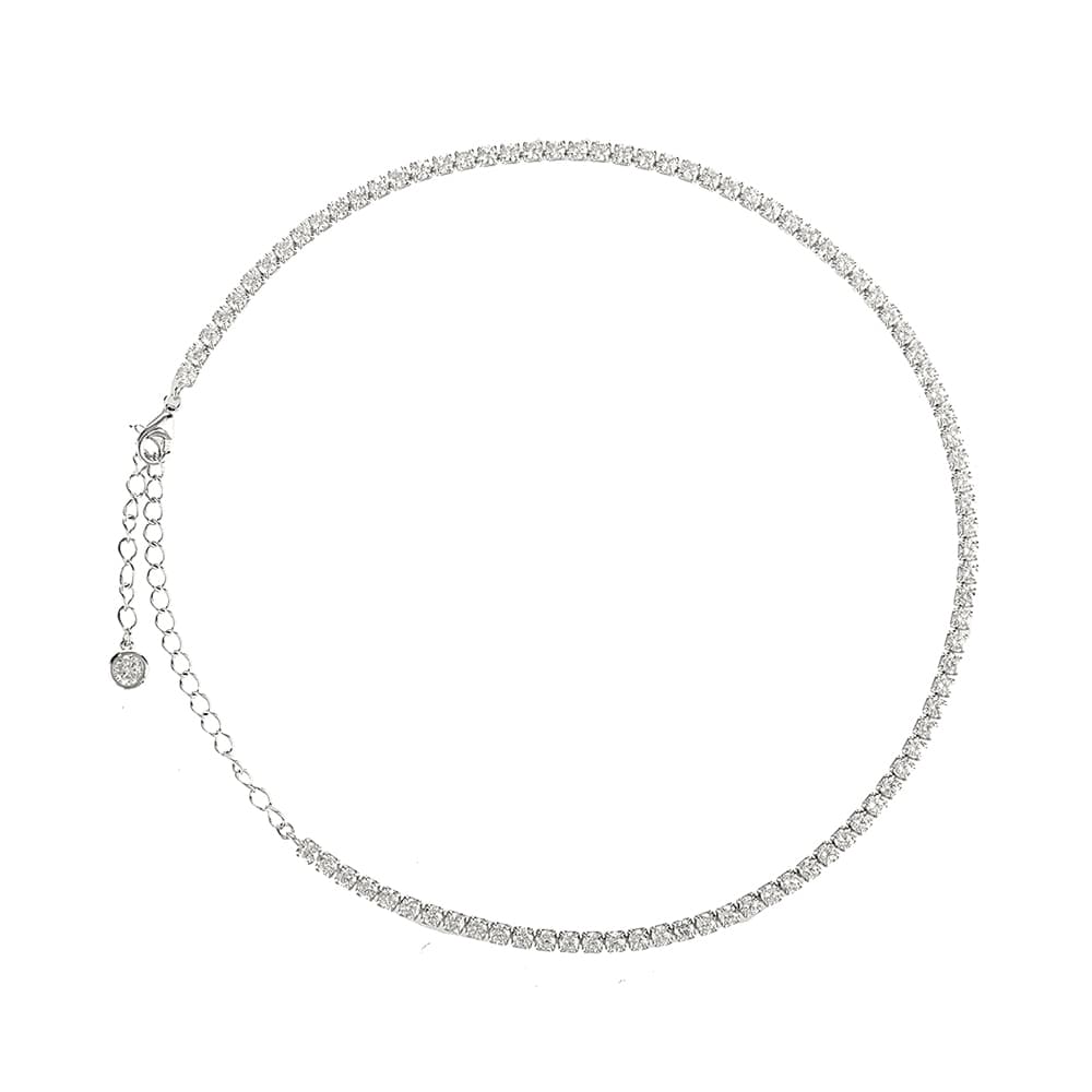 Колье из серебра 925 с кубическим цирконием