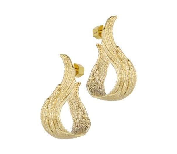 Серьги из латуни без вставки