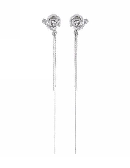 Серьги из латуни с фианит