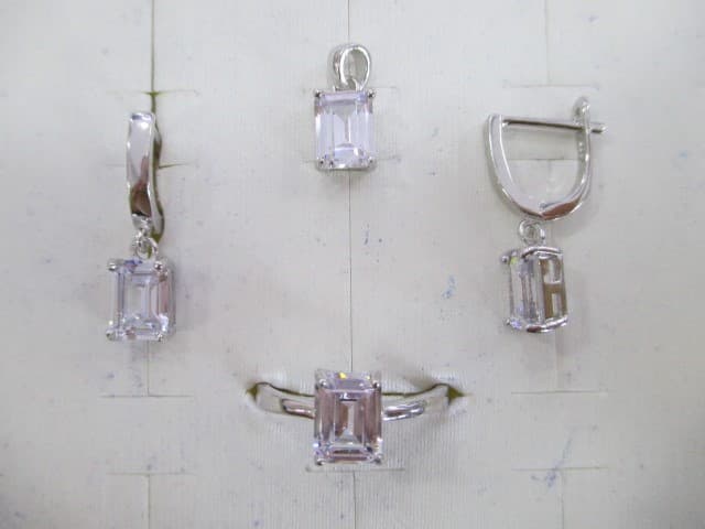 Серьги из серебра 925 с кубическим цирконием