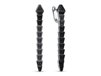 Серьги из серебра 925 с шпинелью