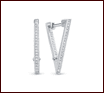 Серьги из серебра 925 с фианитами